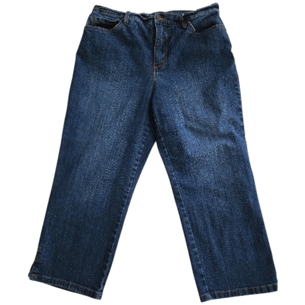 Gloria Vanderbilt Dark Blue Cropped Jeans SZ 6